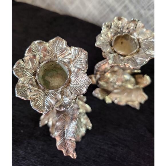 1990's Arthur Court candle holders, vintage set, Leopard and Elephant - Picture 5 of 14